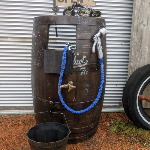 ウイスキー樽 の立水栓 オープン&クローズ看板 アメリカンヴィンテージ