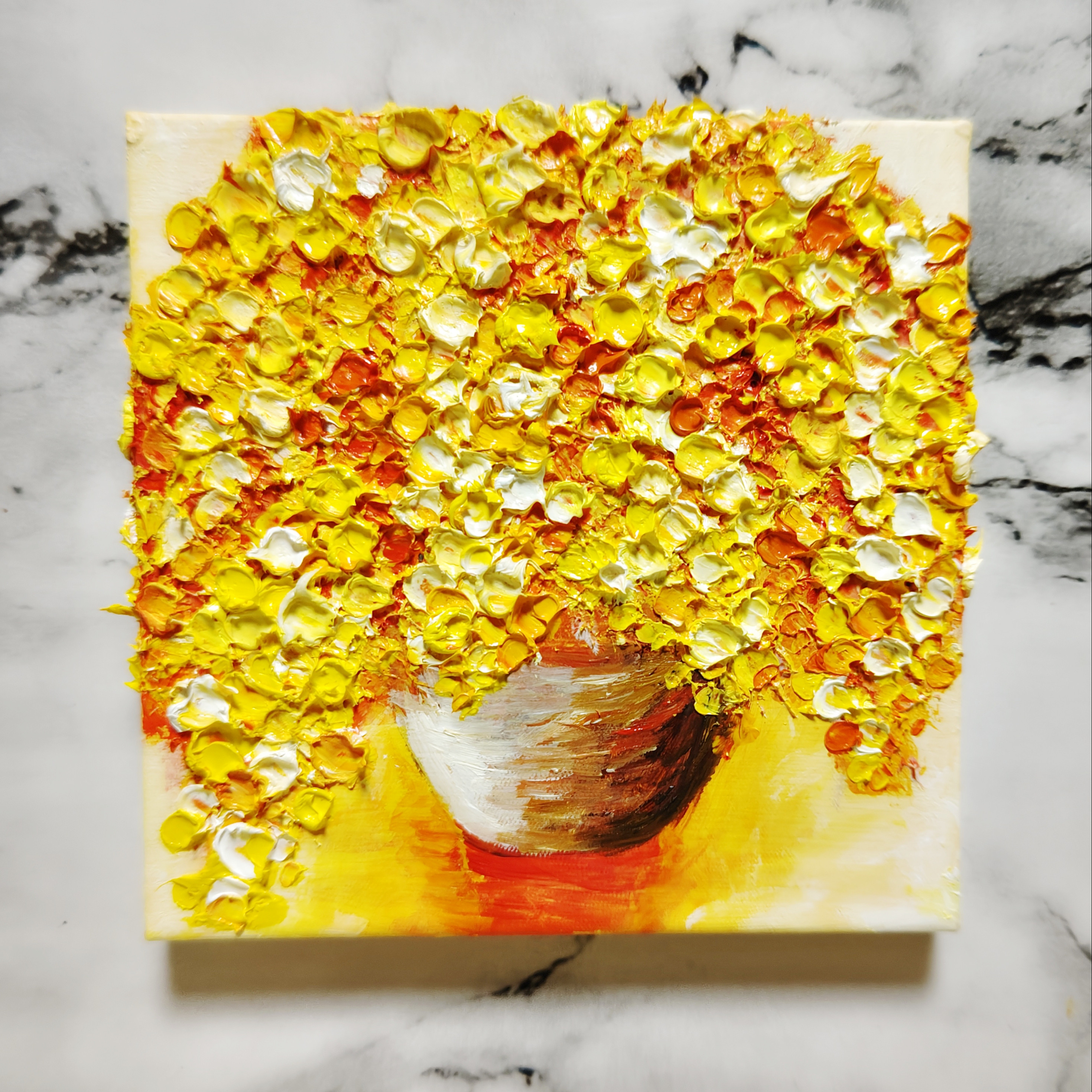 油絵 絵画 アートパネル【ミモザ】 油絵 油彩 絵 絵画 アートパネル【ミモザ】 - メルカリ