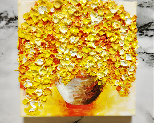 油絵 インテリアアートパネル【ミモザ】 絵画 HR 通販