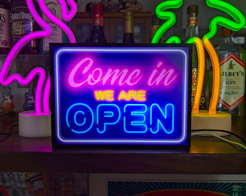 楽天市場】オープン 24時間営業 OPEN 矢印型のデザイン LED