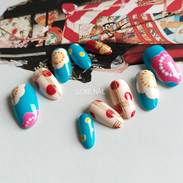 サイズオーダー】dot flowerネイルチップ