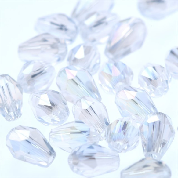 水滴形玻璃珠 6×4mm 30 顆 ★Pearl★Drop drop cut beads (garascuts4) 第2張的照片