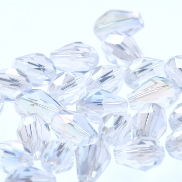 水滴形玻璃珠 6 x 4 毫米 30 顆 ★AB clear★Drop drop cut beads (garascuts4) 第2張的照片