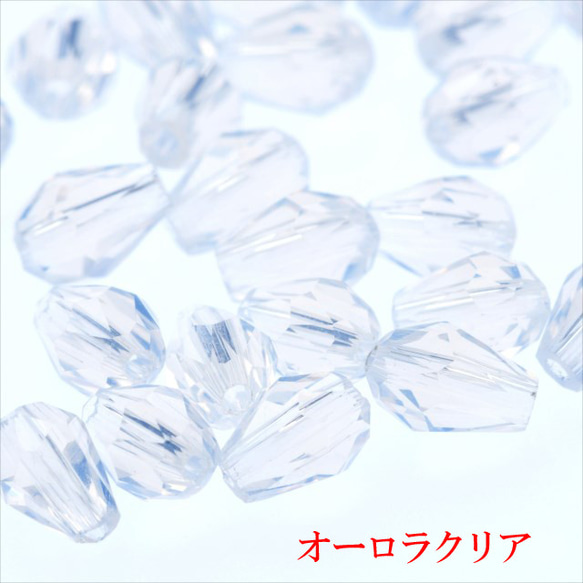水滴形玻璃珠 6 x 4 毫米 30 顆 ★AB clear★Drop drop cut beads (garascuts4) 第1張的照片