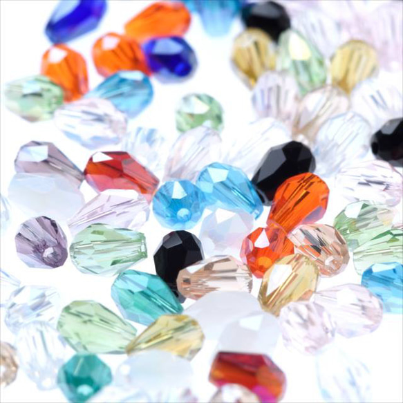 水滴形玻璃珠 6 x 4 毫米 30 顆 ★AB clear★Drop drop cut beads (garascuts4) 第4張的照片