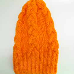 ニット帽 オレンジ 2枚目の画像