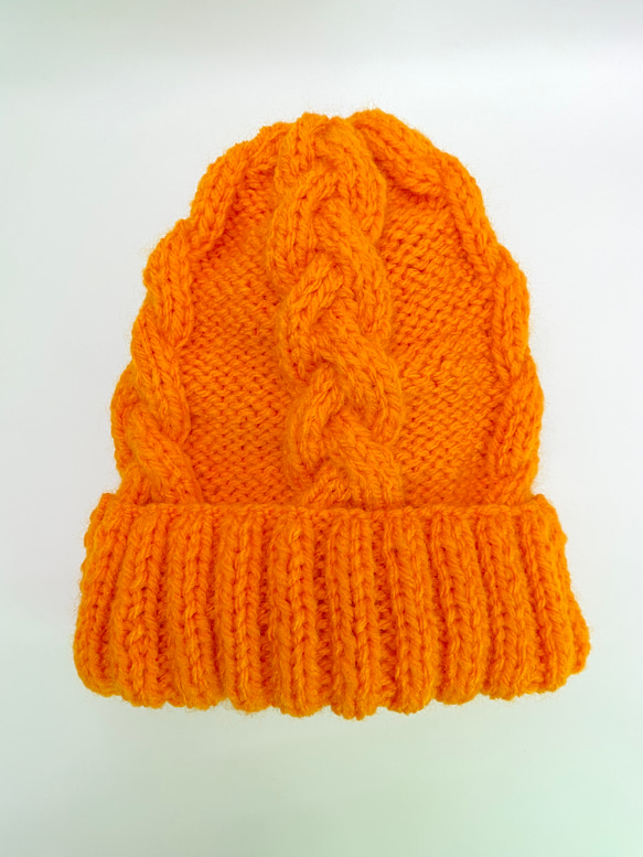 ニット帽 オレンジ 1枚目の画像