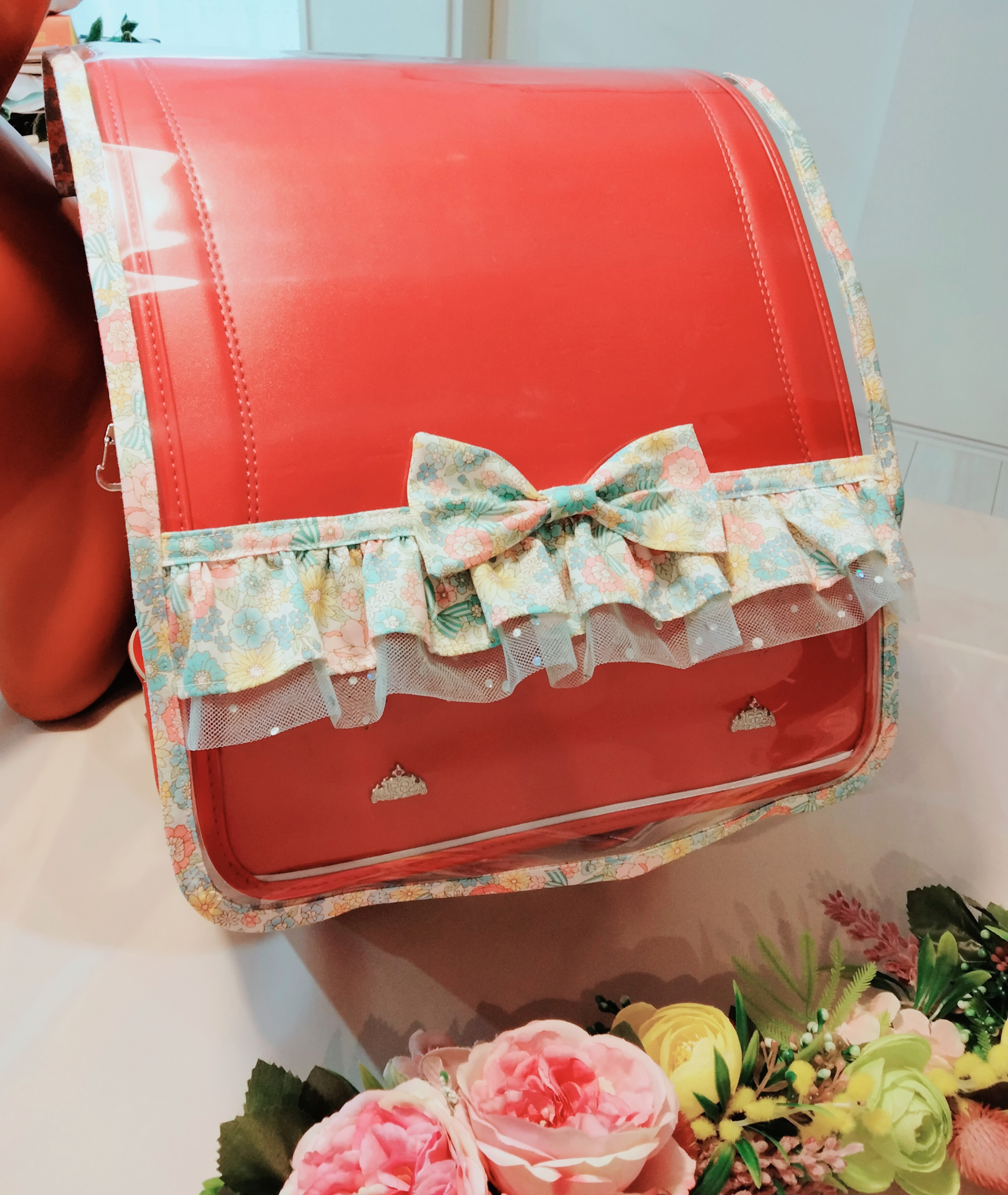 新品★カバー7点セット綿100%パステルグリーン（ミント）ビンテージローズ花束柄