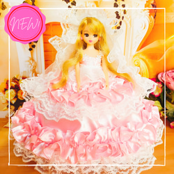 めりこ ビスクドールブリュージュンリプロ ピンク 花柄ドレス ウィッグ2個 f087172e36452ec028bc32239159d0