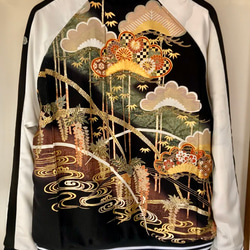 着物リメイクスカジャン リバーシブル 留袖リメイク 和服