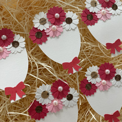 クラフトパンチ 花束 ミニブーケ 卒園式 卒業式 うさぎミックス5枚