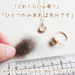 ペットの毛から作るジュエリー犬 猫 うちの子オーダー ～春夏秋冬いつでもキミと～　クリスタル水晶ネックレス　 16枚目の画像