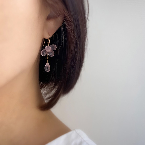 14公斤櫻花舞動耳環/耳環防過敏--櫻花-- 第4張的照片