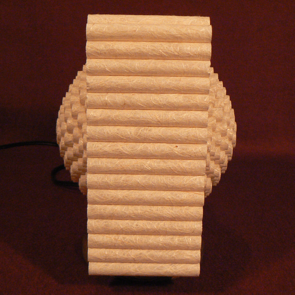 和紙の手作りランプシェード　美濃和紙使用　[遊] 10-1　どこにもない癒しの手作り一点物作品　ギフト・模様替えに最適 　■ 21x 17x