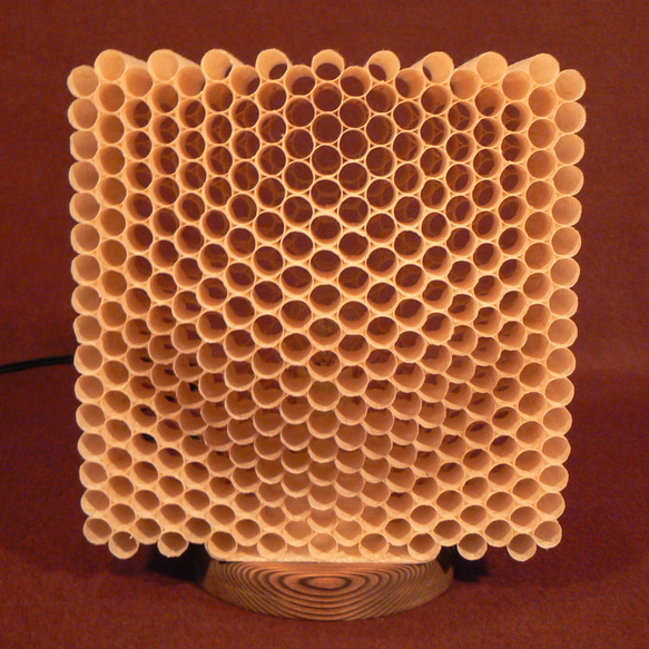 和紙の手作りランプシェード　美濃和紙使用　[遊] 10-1　どこにもない癒しの手作り一点物作品　ギフト・模様替えに最適 　■ 21x 17x