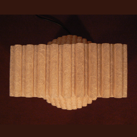 和紙の手作りランプシェード　美濃和紙使用　[遊] 10-1　どこにもない癒しの手作り一点物作品　ギフト・模様替えに最適 　■ 21x 17x