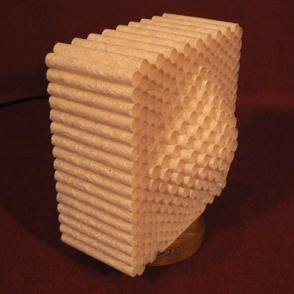 和紙の手作りランプシェード　美濃和紙使用　[遊] 10-1　どこにもない癒しの手作り一点物作品　ギフト・模様替えに最適 　■ 21x 17x