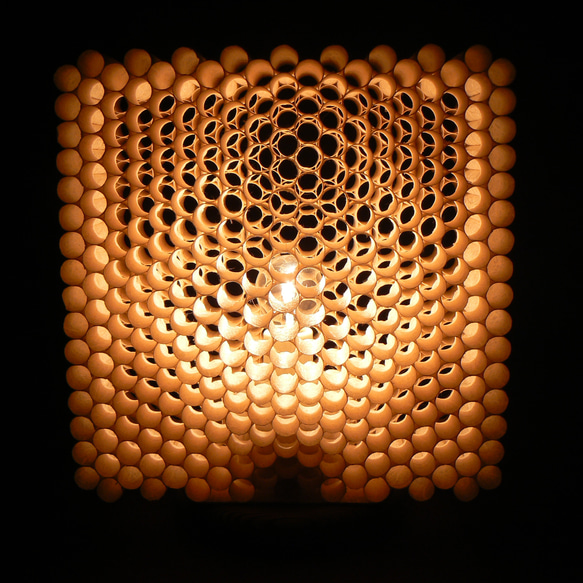 和紙の手作りランプシェード　美濃和紙使用　[遊] 10-1　どこにもない癒しの手作り一点物作品　ギフト・模様替えに最適 　■ 21x 17x