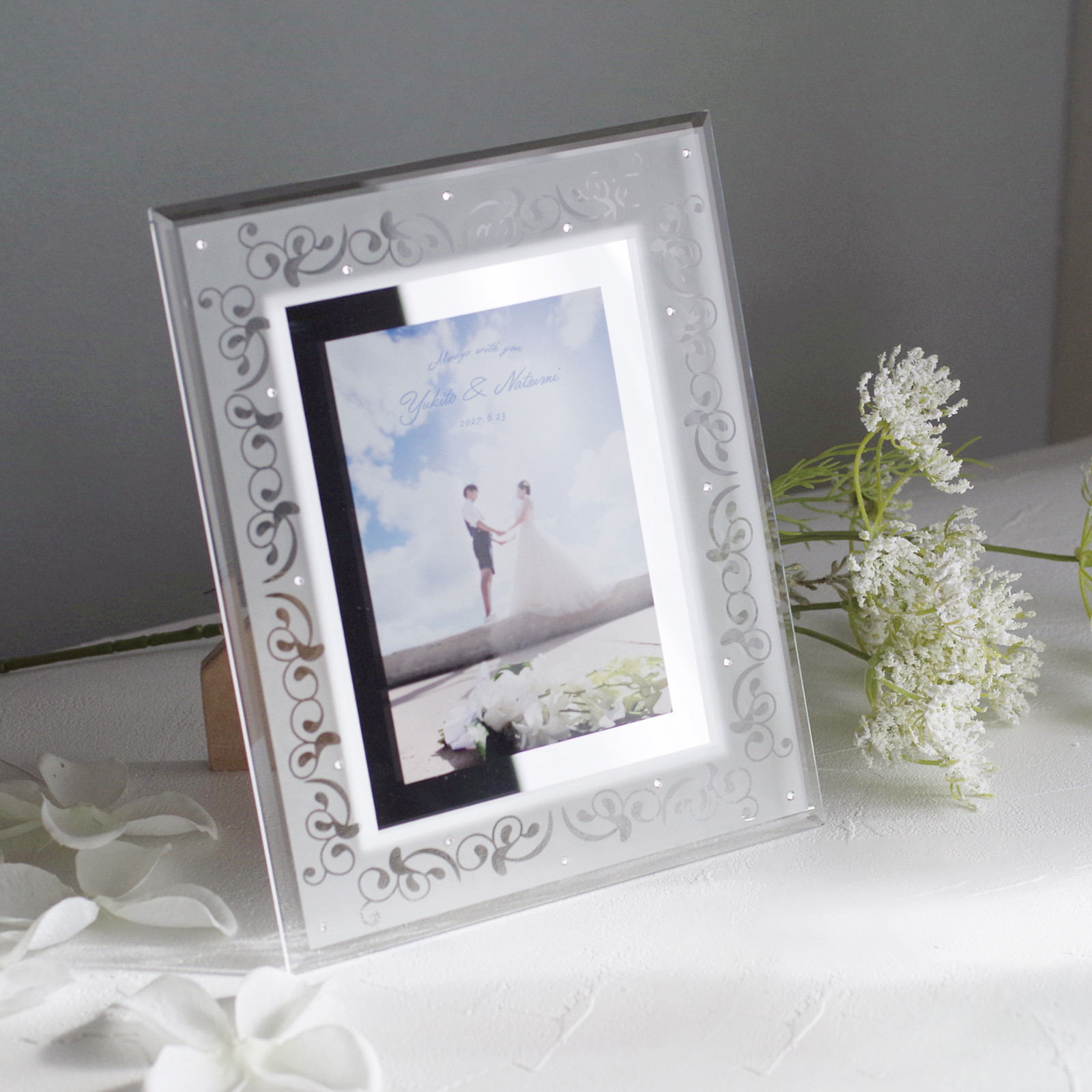 ２点 ザラホーム 新品 写真立て フォトフレーム ミラー