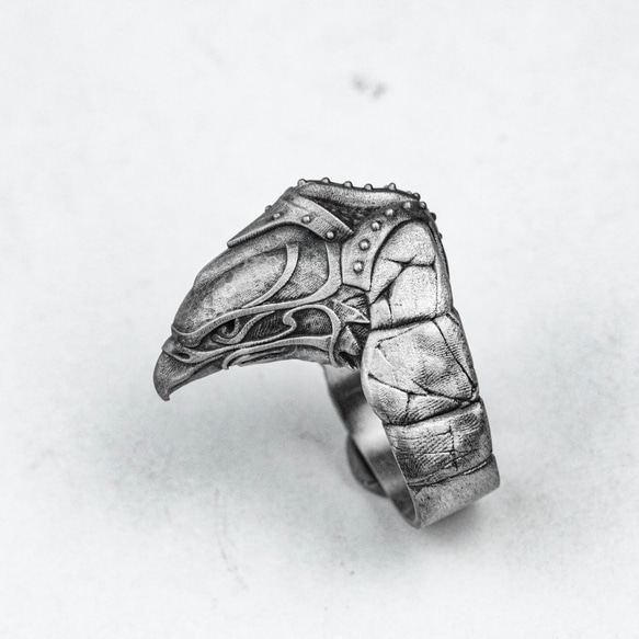 鷹の爪ジュエリー - 男性用指輪 - 街頭指輪 - 機械式ジュエリー - 名入れ指輪 - 手作り指輪 5枚目の画像