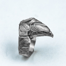 鷹の爪ジュエリー - 男性用指輪 - 街頭指輪 - 機械式ジュエリー - 名入れ指輪 - 手作り指輪 4枚目の画像