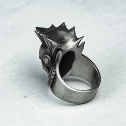 モーガンズ・ジュエリー - 男性用リング - アンティーク調銀製リング - 名入れ指輪 - 手作り指輪 4枚目の画像