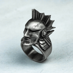 モーガンズ・ジュエリー - 男性用リング - アンティーク調銀製リング - 名入れ指輪 - 手作り指輪 3枚目の画像