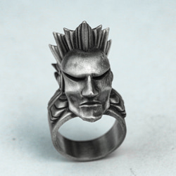 モーガンズ・ジュエリー - 男性用リング - アンティーク調銀製リング - 名入れ指輪 - 手作り指輪 5枚目の画像