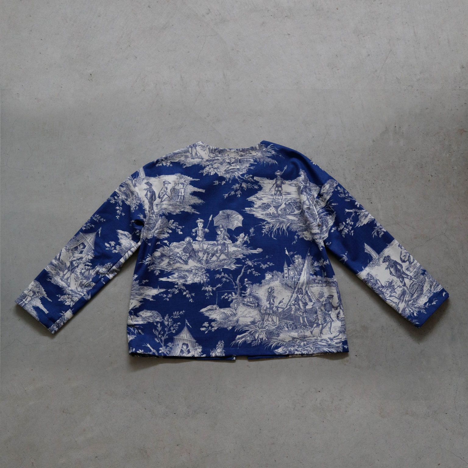 【受注制作】mettre | メットル 水の物語ブルー（ジャケット、コットン）