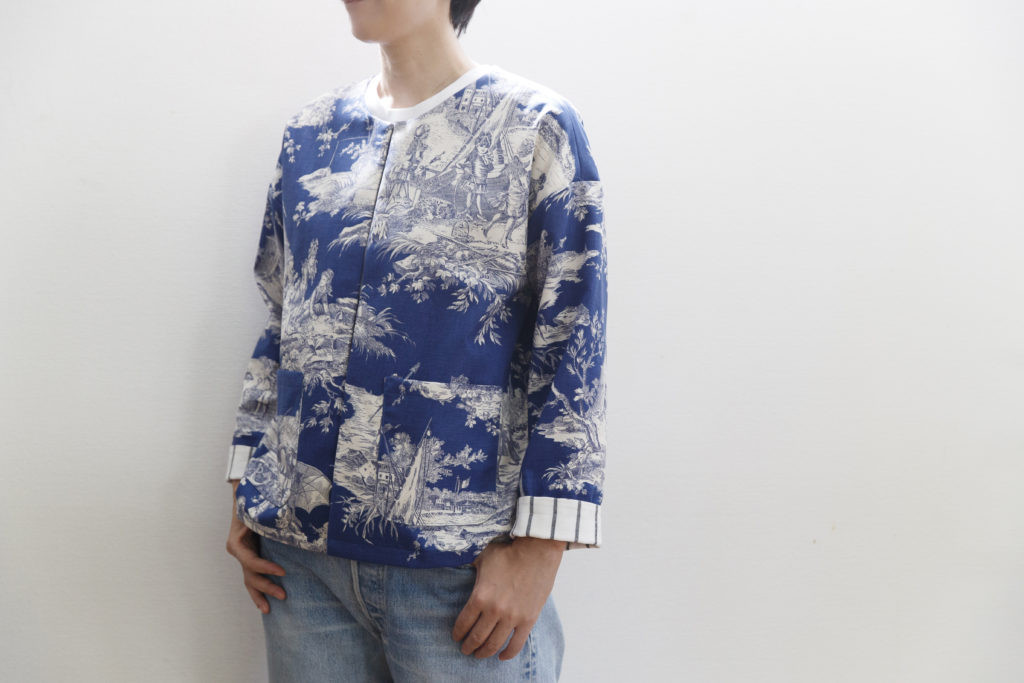 【受注制作】mettre | メットル 水の物語ブルー（ジャケット、コットン）