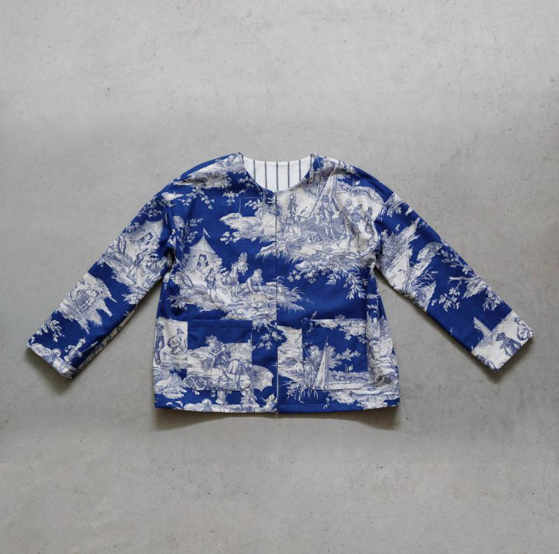 【受注制作】mettre | メットル 水の物語ブルー（ジャケット、コットン）