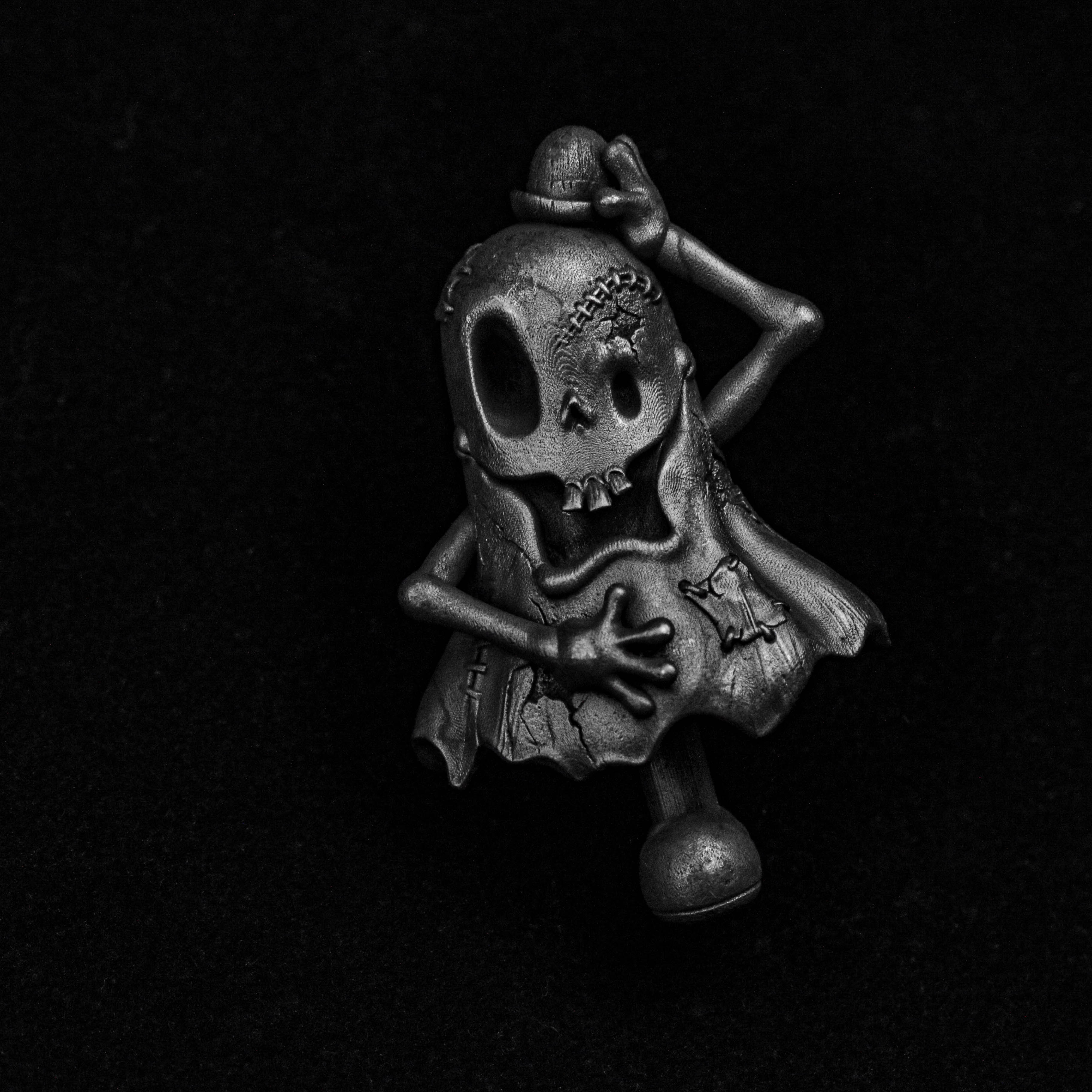 笑顔の象徴ネックレス - 男性用ペンダント - カップル用シルバーペンダント - 悪魔のネックレス - 酸化ジュエリー