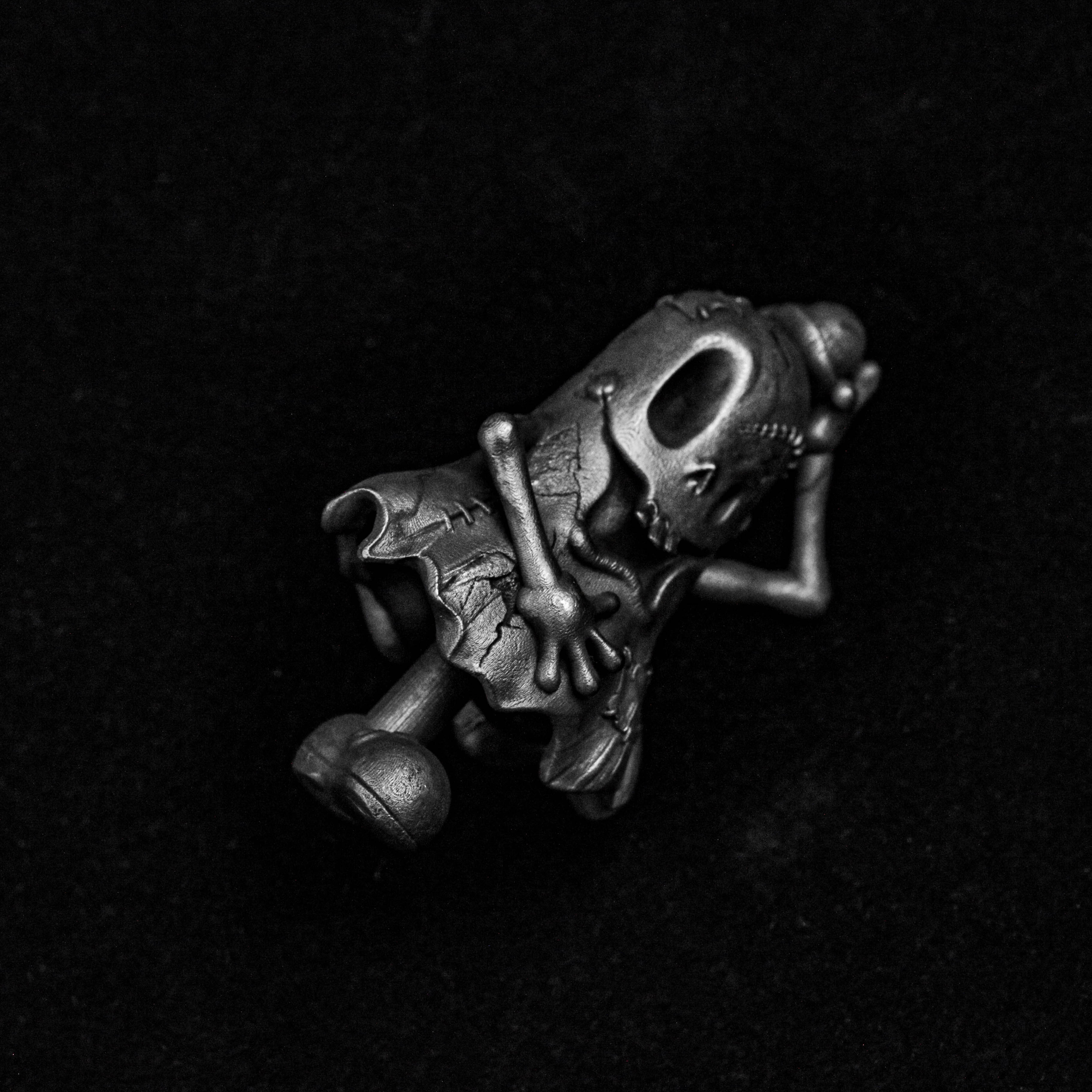 笑顔の象徴ネックレス - 男性用ペンダント - カップル用シルバーペンダント - 悪魔のネックレス - 酸化ジュエリー