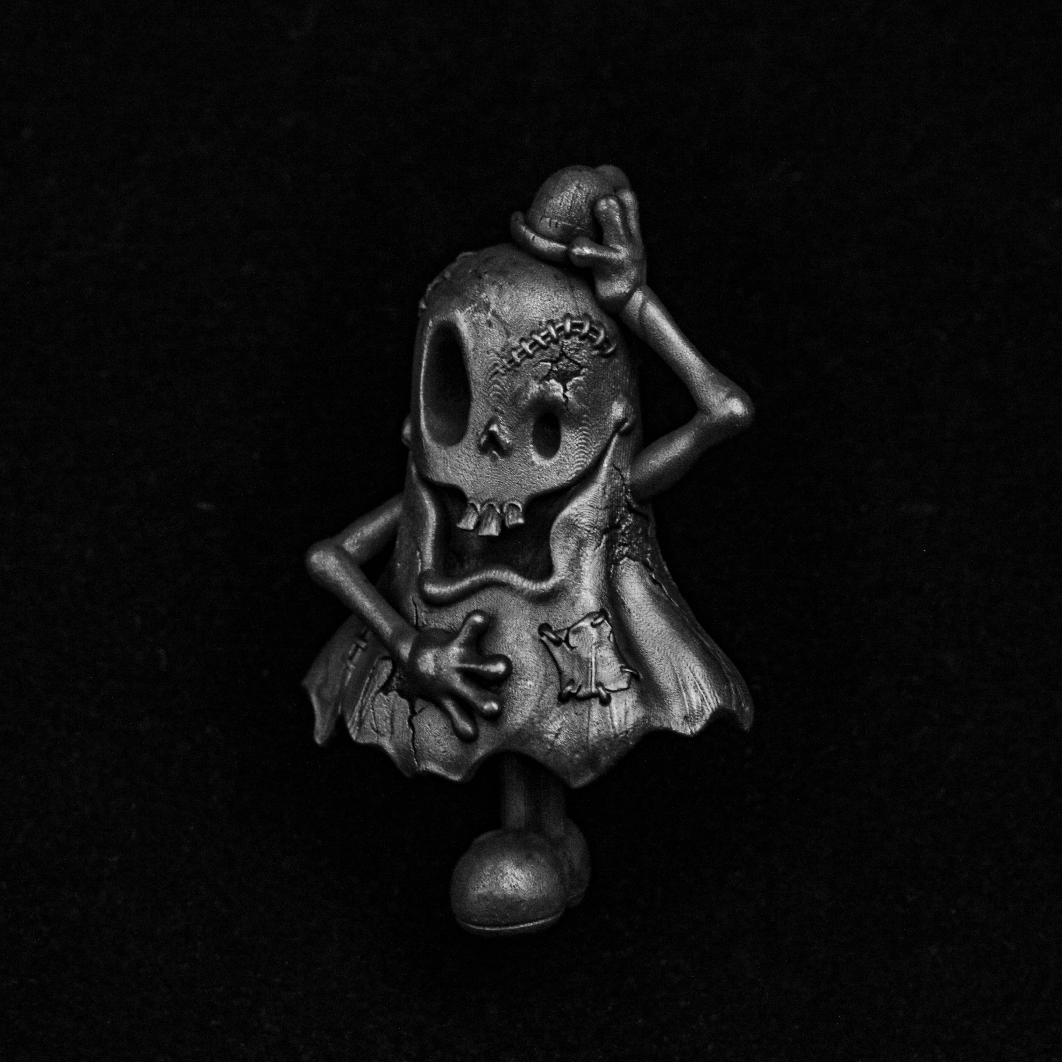 笑顔の象徴ネックレス - 男性用ペンダント - カップル用シルバーペンダント - 悪魔のネックレス - 酸化ジュエリー