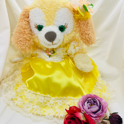 ステラルーコスチューム　プリンセスドレス　クッキーアンコスチューム　プリンセスドレス　リボンつき　コスチューム　黄色 2枚目の画像