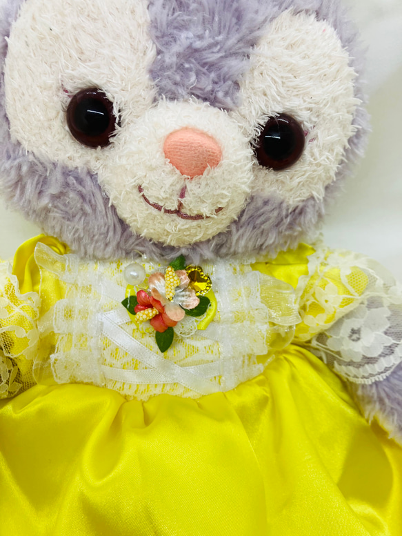 ステラルーコスチューム　プリンセスドレス　クッキーアンコスチューム　プリンセスドレス　リボンつき　コスチューム　黄色 6枚目の画像