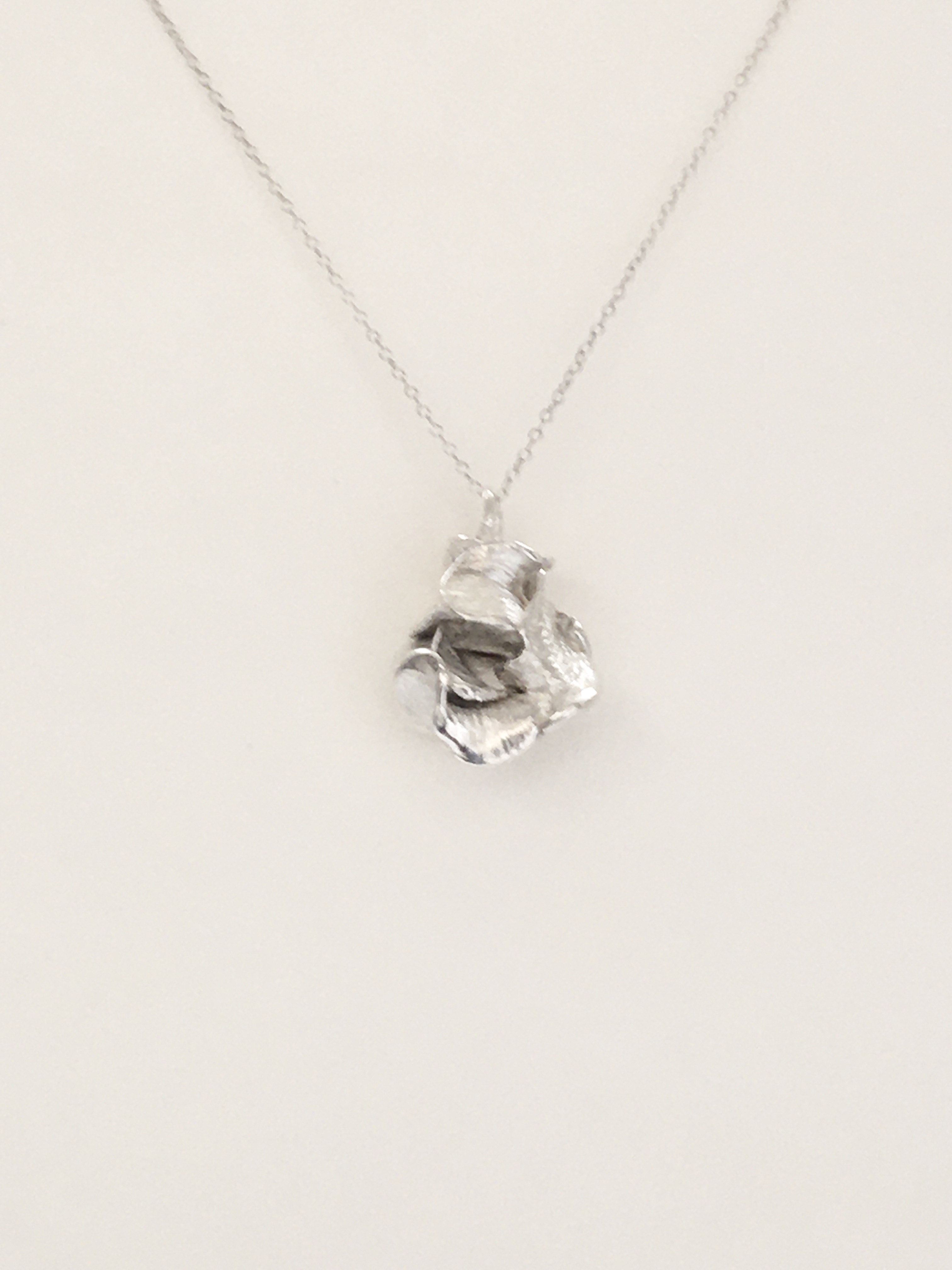 シルバーネックレス「flower」