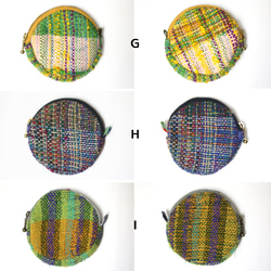 【一点物】小さな丸ポーチ さをり織り 心ときめく手織り 10color 11枚目の画像