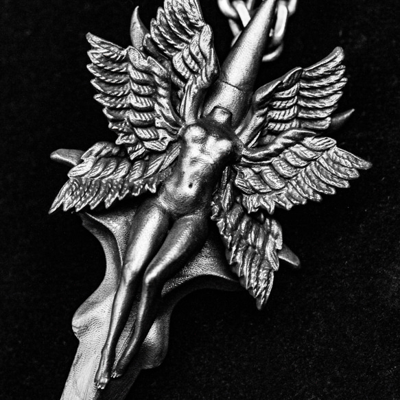 天使の翼のペンダント - 悪魔のネックレス - メモリアルギフト - 信仰のギフト - 魔女のギフト 3枚目の画像