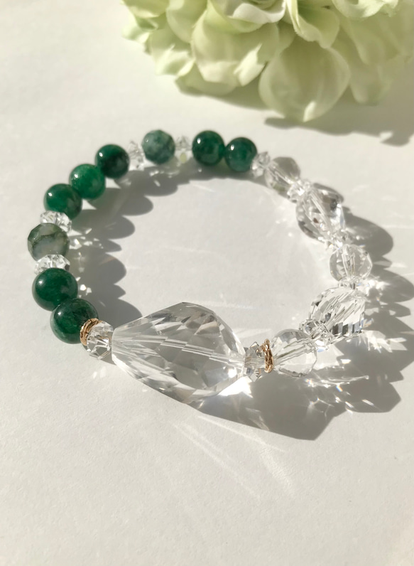 ＊水精と森の時間〜healing bracelet＊*14kgf 2枚目の画像