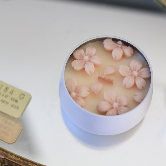 【桜の香り】ソイアロマキャンドル缶 3枚目の画像