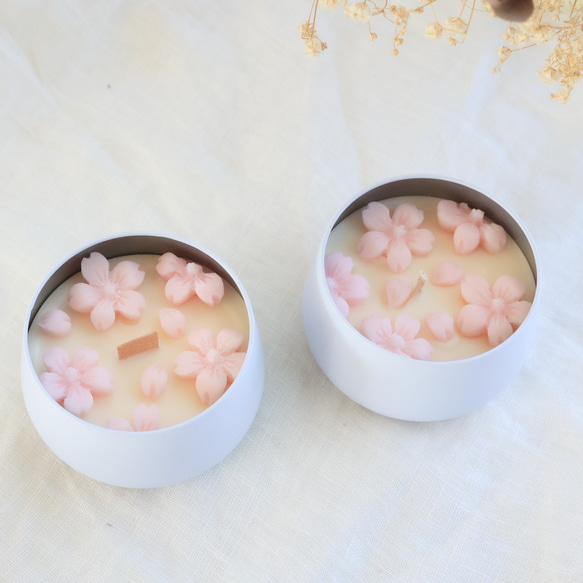 【桜の香り】ソイアロマキャンドル缶 5枚目の画像