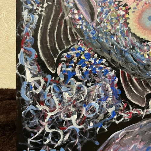 大色紙.原画「花魚」アクリル絵画 絵画 ARISA 通販 15297370