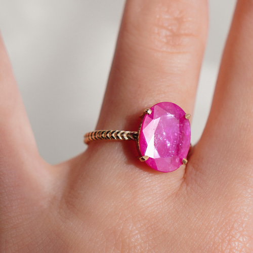 大粒ルビーのキャンディリング♡ ルビーキャンディリング