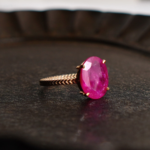 大粒ルビーのキャンディリング♡ ルビーキャンディリング