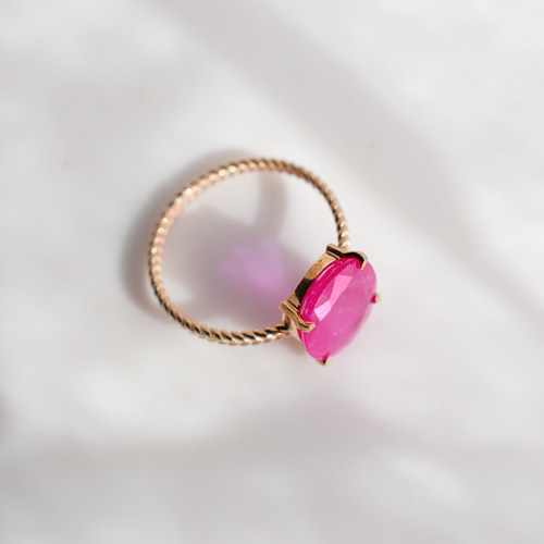 大粒ルビーのキャンディリング♡ ルビーキャンディリング