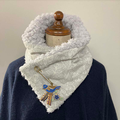 ダブルガーゼ◇マフラー◇ハンドメイド 荒く