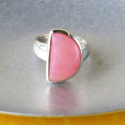 粉色蛋白石 SV 開口戒指 第2張的照片