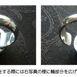 ローズクォーツSVオープンリング Rose quartz free size ring 7枚目の画像