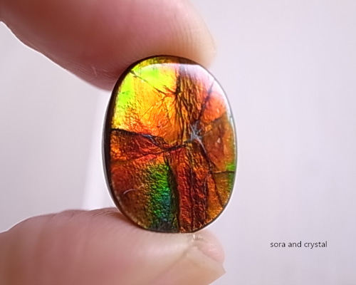 【アンモライト】貴重！美しいアンモライト Ammolite アンモライトルース(No.61710) – JEX宝石ギャラリー